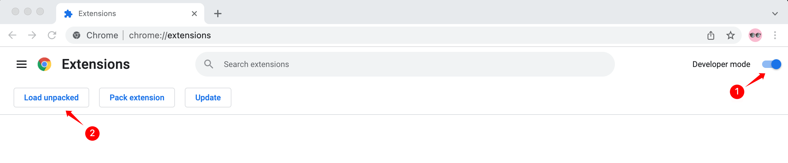 IG Switcher chrome extension load unpacked
